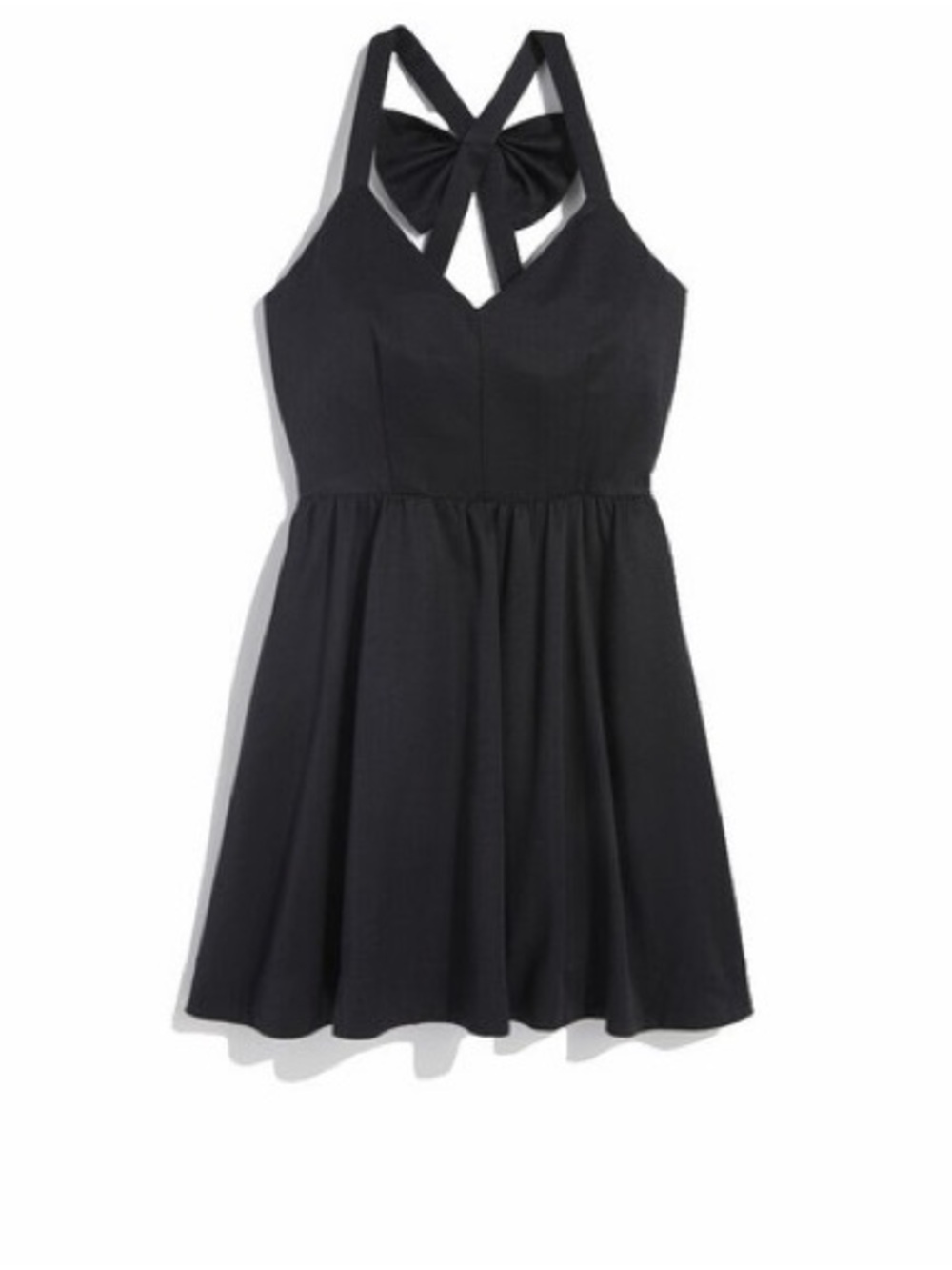 NWT Vineyard Vines Black Bow Back Fit & Flare Mini Dress Jet Black (10)